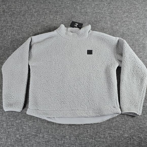NWT Under Armour Women’s Mock Neck Sherpa Fleece Sweatshirt Size Large - Picture 1 of 7